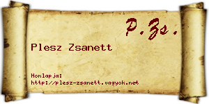 Plesz Zsanett névjegykártya